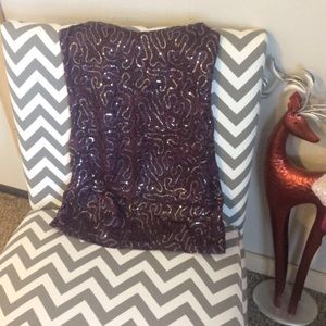 Deep Maroon Sparkle Tank